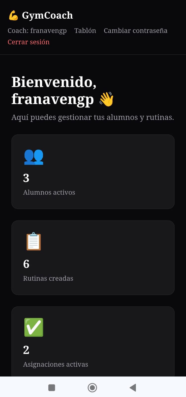 Demo de App Gym y Coach