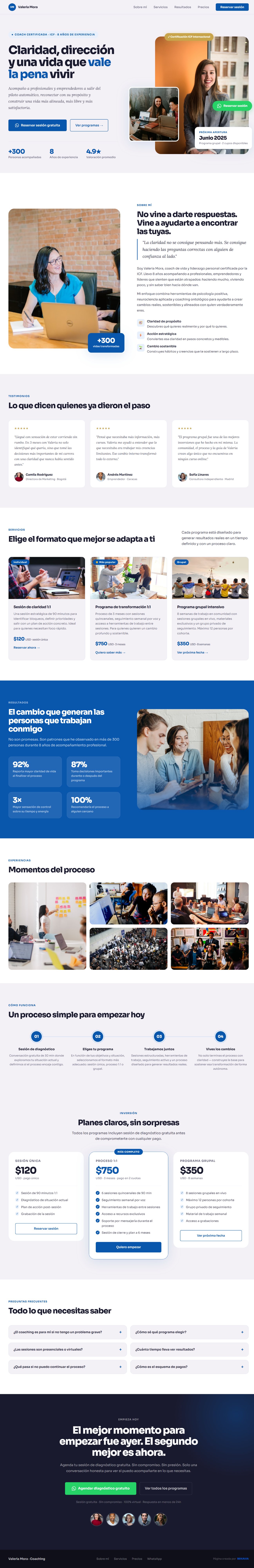 Demo página web coach de vida - BEKAVIA