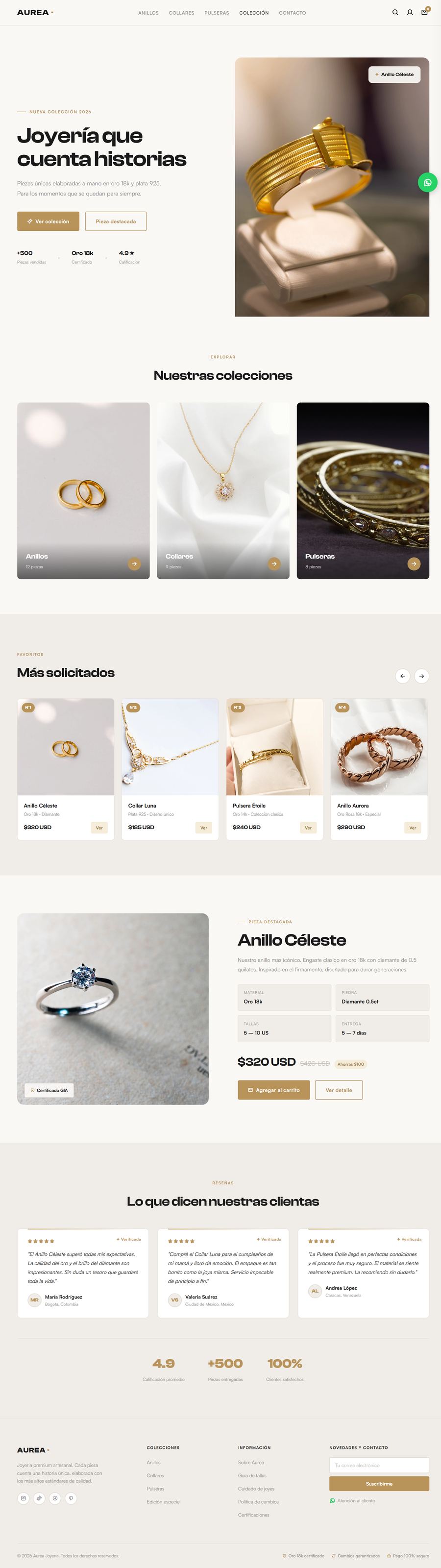Demo tienda online joyería premium - BEKAVIA