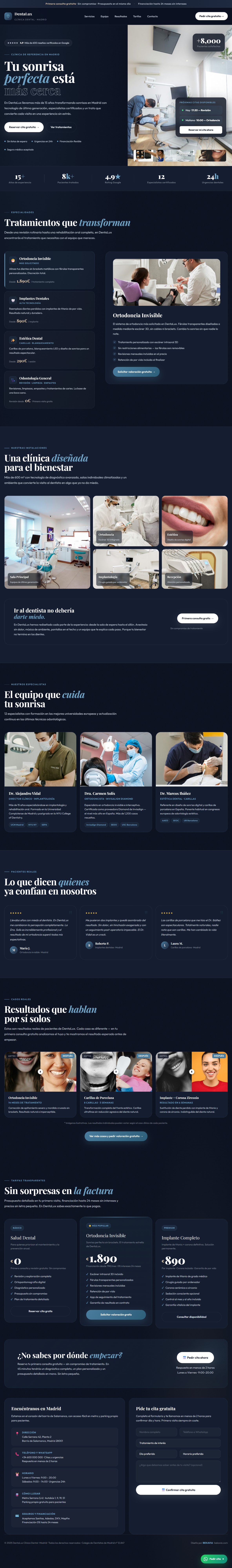 Demo página web clínica dental - BEKAVIA