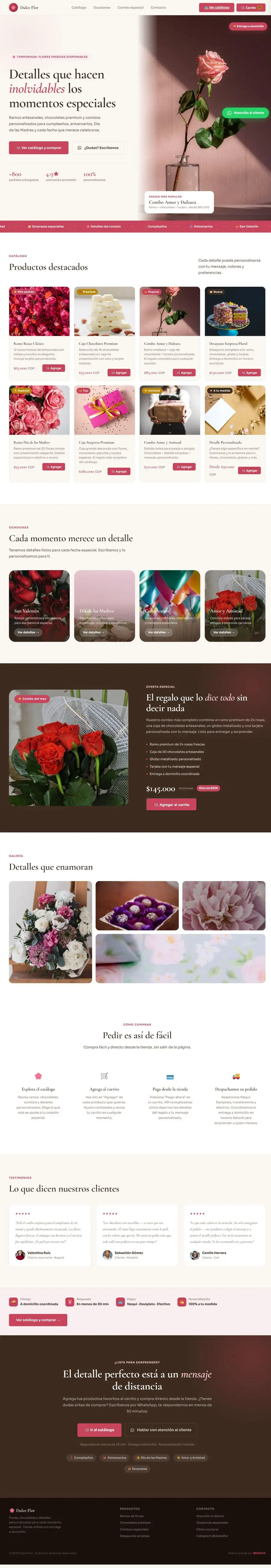 Demo tienda online flores y chocolates - BEKAVIA
