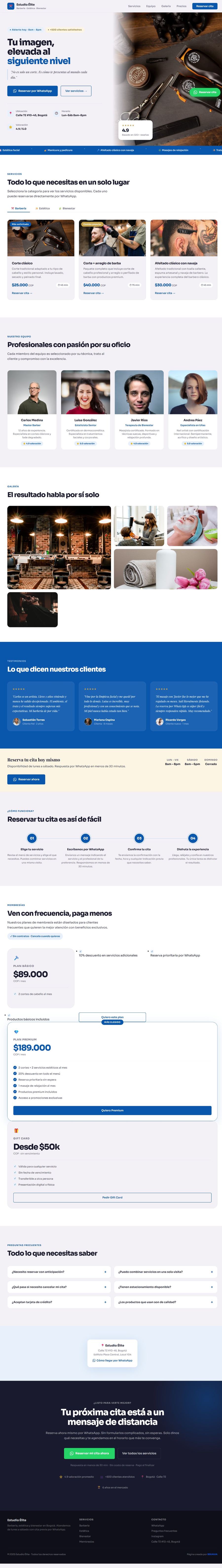 Demo página web barbería y estética - BEKAVIA