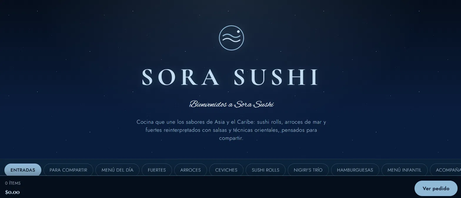 Demo de Menú Digital para restaurante